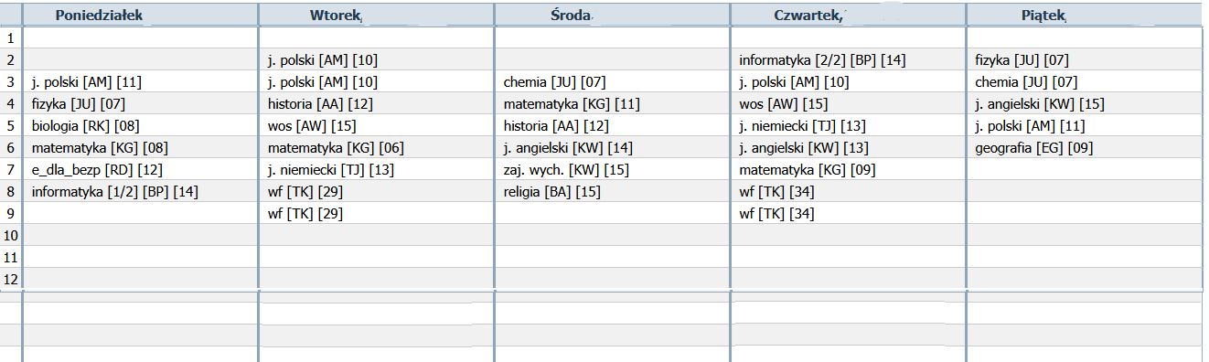 You are currently viewing Plan lekcji 8B