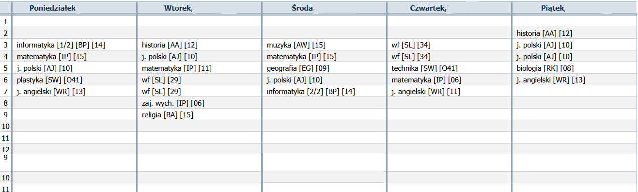 You are currently viewing Plan lekcji 6B